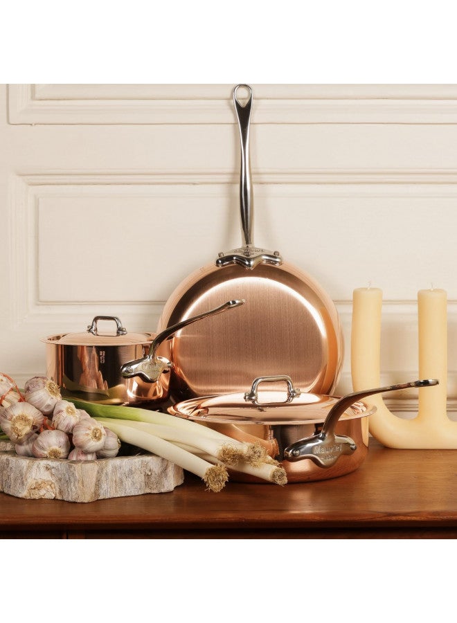Mauviel Mauviel M'Heritage 150 S 1.5mm Polished Copper & Stainless Steel Frying Pan With Cast Stainless Steel Handle, 10.2-in, Made In France  - Image 3