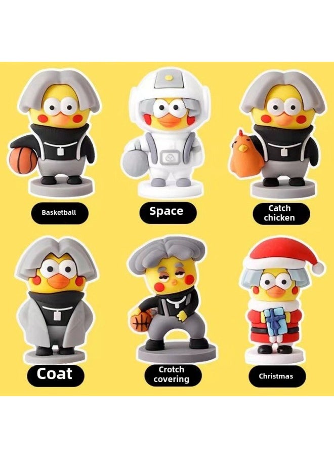 null - Chicken You Are So Beautiful Hand-made Cai Xukun KUNKUN Keychain Decoration Creative Little Black Gift Catch Chicken Free Shipping-Color:Chicken, You Are So Beautiful, With Black Thread (boxed) - Image 1