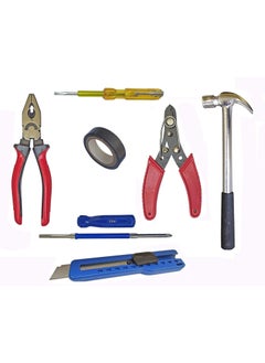 Inditrust INDITRUST Hand tool kit Plier 2in1 Screwdriver Electric Tape Electric Tester Paper cutter Claw hammer and Wire Cutter set Pack of 7 Hand Tool Kit  - Image 1