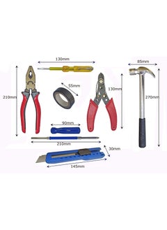 Inditrust INDITRUST Hand tool kit Plier 2in1 Screwdriver Electric Tape Electric Tester Paper cutter Claw hammer and Wire Cutter set Pack of 7 Hand Tool Kit  - Image 2