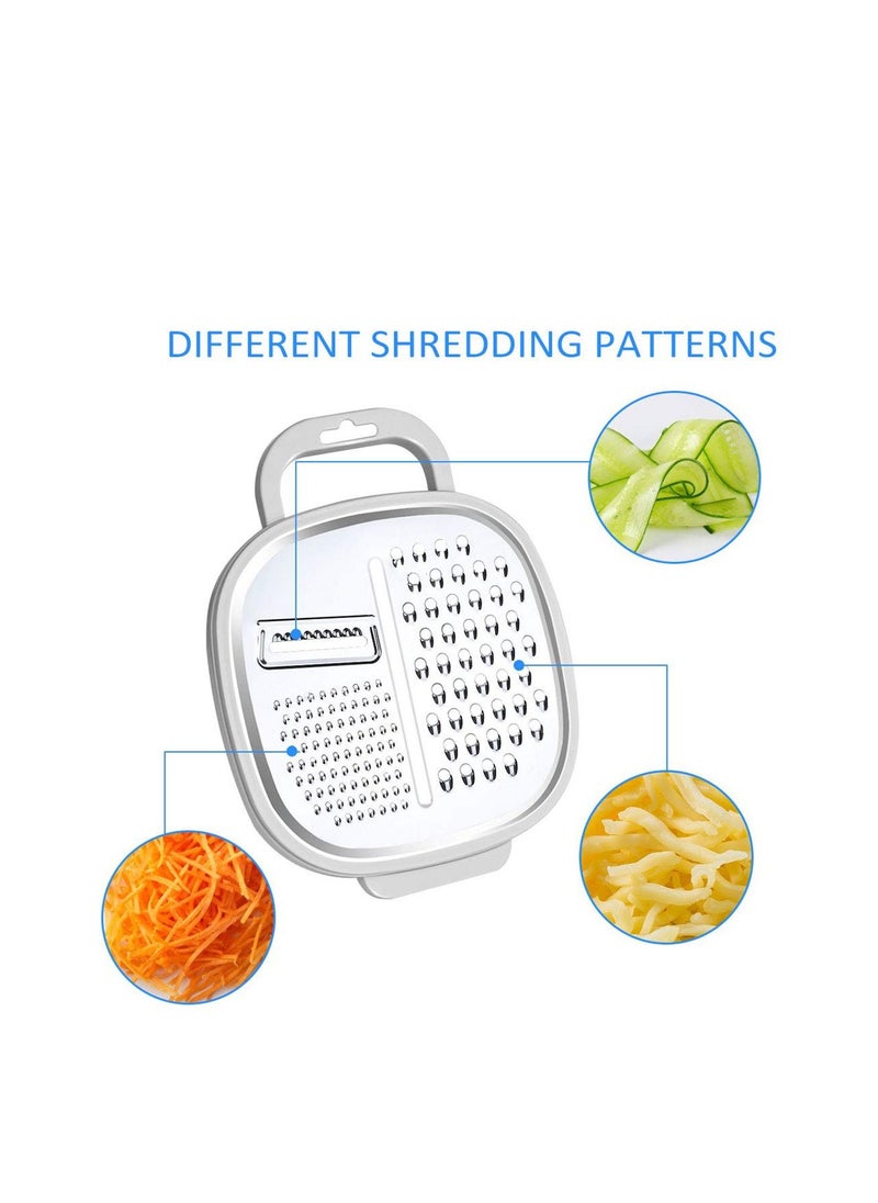 SYOSI Cheese Grater Easy to Use Graters for Kitchen with Container and Lid for Cheese, Vegetables, Ginger, Graters for Cheese, Nutmeg, Fruit, Chocolate, Ginger and Garlic, Box Grater for Kitchen  - Image 2