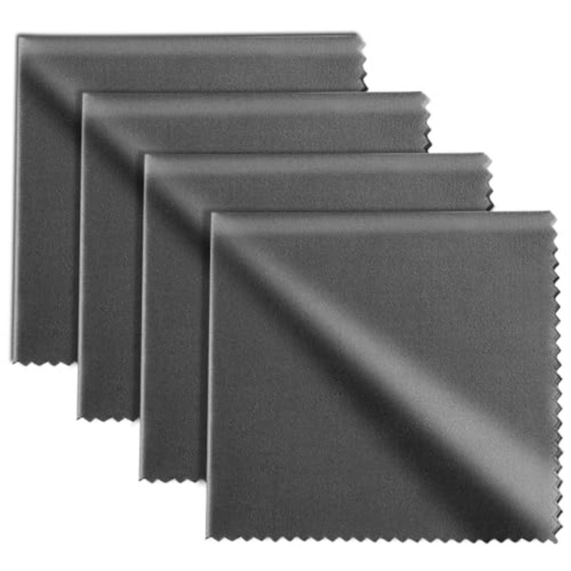 Microfiber Cleaning Cloths for Glasses: 4 Pack 20 x 18 cm Camera Lens Cloth - Smartphone Screen Cloth - Grey 7.9 x 7.1 inches - Image 4