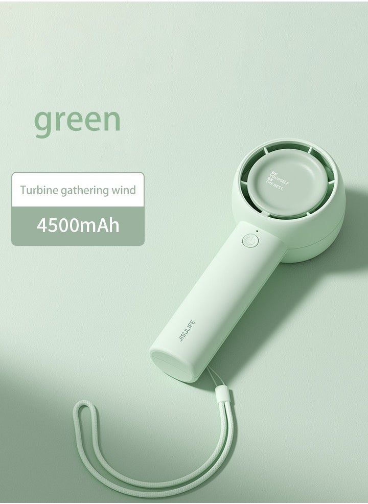 JISULIFE - JISULIFE Handheld turbo fan [16 hours maximum cooling time] Mini portable handheld fan, 4500mAh USB rechargeable Mini fan,5 speeds, suitable for travel/home/office - Image 1