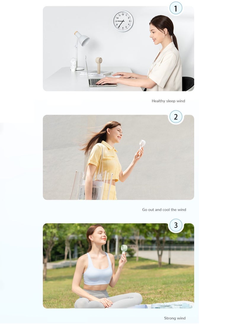 JISULIFE - JISULIFE Handheld turbo fan [16 hours maximum cooling time] Mini portable handheld fan, 4500mAh USB rechargeable Mini fan,5 speeds, suitable for travel/home/office - Image 1