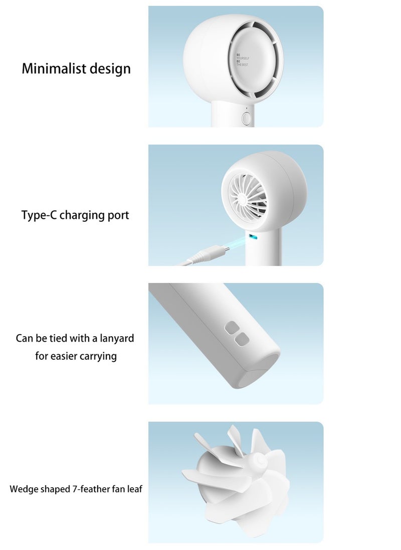 JISULIFE - JISULIFE Handheld turbo fan [16 hours maximum cooling time] Mini portable handheld fan, 4500mAh USB rechargeable Mini fan,5 speeds, suitable for travel/home/office - Image 1