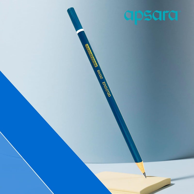 Apsara Apsara Steno HB Pencil Specific Pencil Designed Primarily for Stenography Extra Fine Pressure Free Grip Soft Strong Lead Use for School College students office person Pack of 10 - Image 3