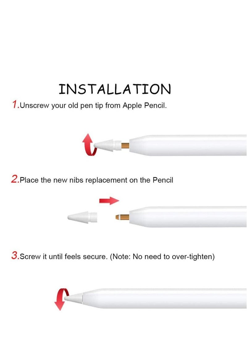 KASTWAVE - Stylus Tips Compatible for Apple iPad Pro pencil iPencil Nibs Replacement Pen 1st Gen 2nd Generation High Sensitivity and Support Pressure-Sensitive Operation 2 Pack - Image 1