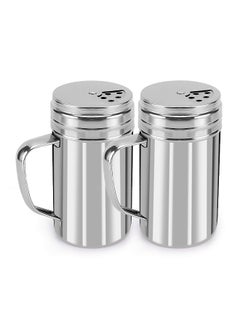 Generic SYOSI, 2pcs Stainless Steel Seasoning Bottle with Adjustable Pour Holes for Salt Pepper Cinnamon Powder Sugar  - Image 1