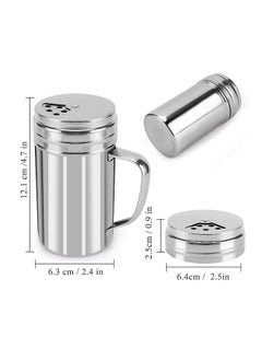 Generic SYOSI, 2pcs Stainless Steel Seasoning Bottle with Adjustable Pour Holes for Salt Pepper Cinnamon Powder Sugar  - Image 5