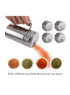 Generic SYOSI, 2pcs Stainless Steel Seasoning Bottle with Adjustable Pour Holes for Salt Pepper Cinnamon Powder Sugar  - Image 4