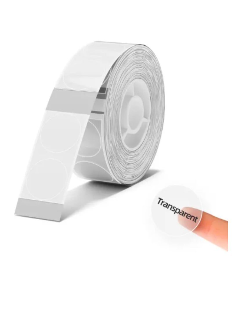 Nimbot NIIMBOT Label Tape for D110/D11/D101, Black on Transparent Sticker Thermal Paper, Round Self-Adhesive Labels, 14 x 28 mm (0.55 x 1.10 Inch) 220 Labels/Roll - Image 1