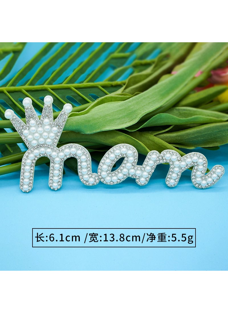 Generic Creative Rhinestone Heat Transfer Patch mam* 6.1*13.8cm 