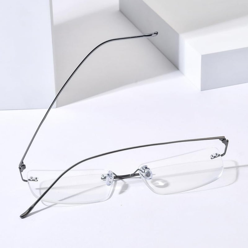 FONEX Titanium Glasses Frame,Rimless Frameless Optical Eyewear Eyeglasses for Men and Women F85634 - Image 4