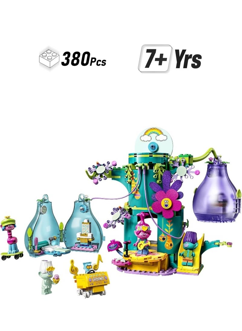 LEGO Trolls World Tour Pop Village Celebration 41255 Trolls Tree House Building Kit for Kids (380 Pieces) - Image 1
