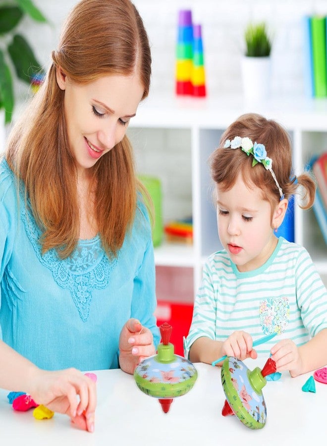 TOYANDONA 1pcs Spinning Tops for Kids: Traditional Metal Spinning Top Toy for Girl Boy Educational Kindergarten Toys Party Favors - Image 2