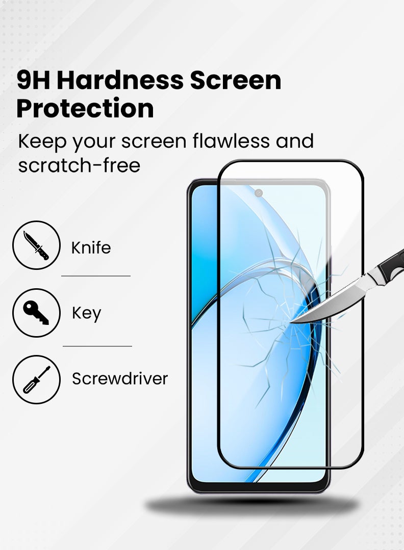 رفع القضية واقي شاشة لهاتف Oppo A60 مقاس 6.67 بوصة، مصنوع من زجاج مقوى بصلابة 9H، سهل التركيب وخالٍ من الفقاعات، وتغطية كاملة، ومضاد للخدش وحساس للمس - Image 3
