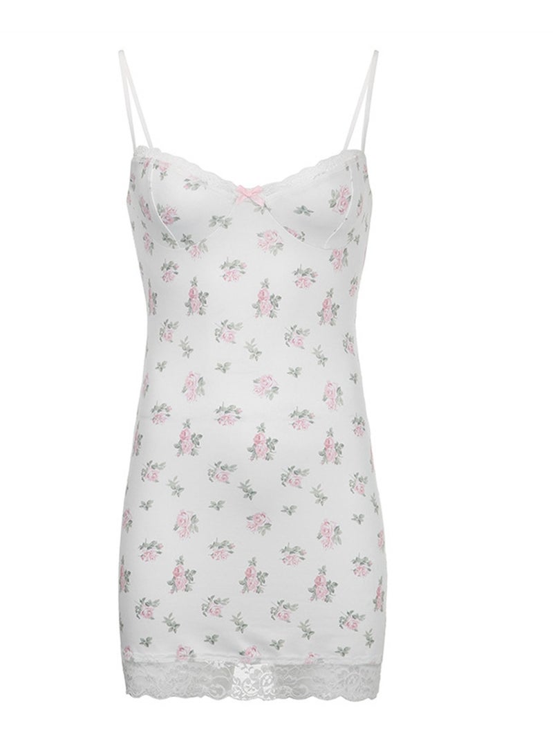 Lace spliced strappy hip-hugging pajama skirt - Image 1