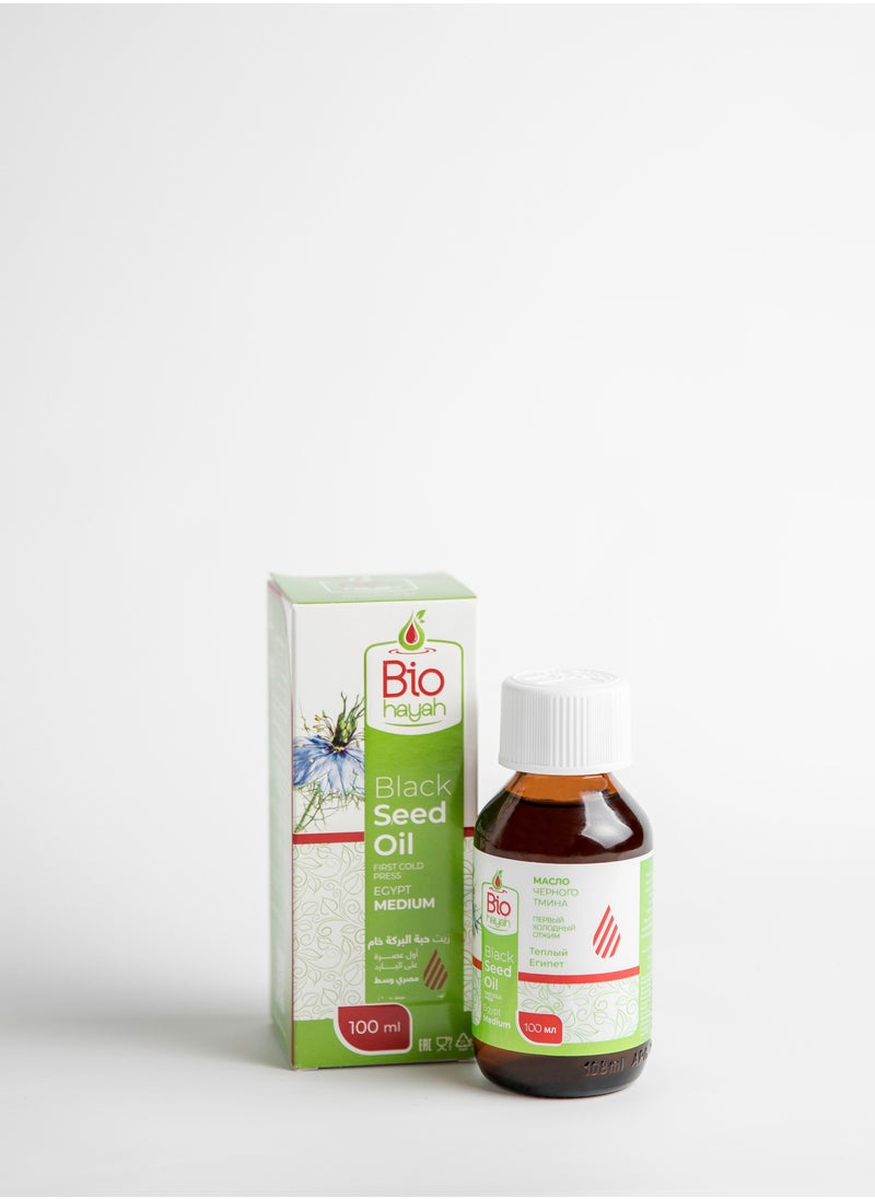 Biohayah Biohayah Egyptian Black Seed Oil (Nigella sativa, Black Cumin) - 100% Pure Cold Pressed Natural - Health Supplement, Immunity, Weight Loss - Hair Growth, Face, Skin Care 100 ml  - Image 1