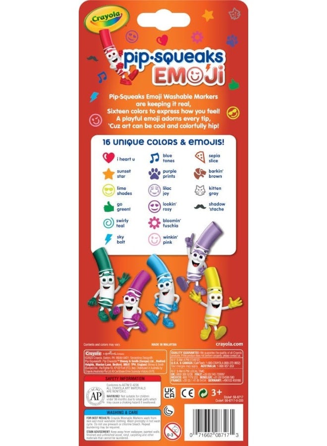 Crayola Crayola Emoji Stampers, Pip Squeaks Washable Markers, Gift - Main Image
