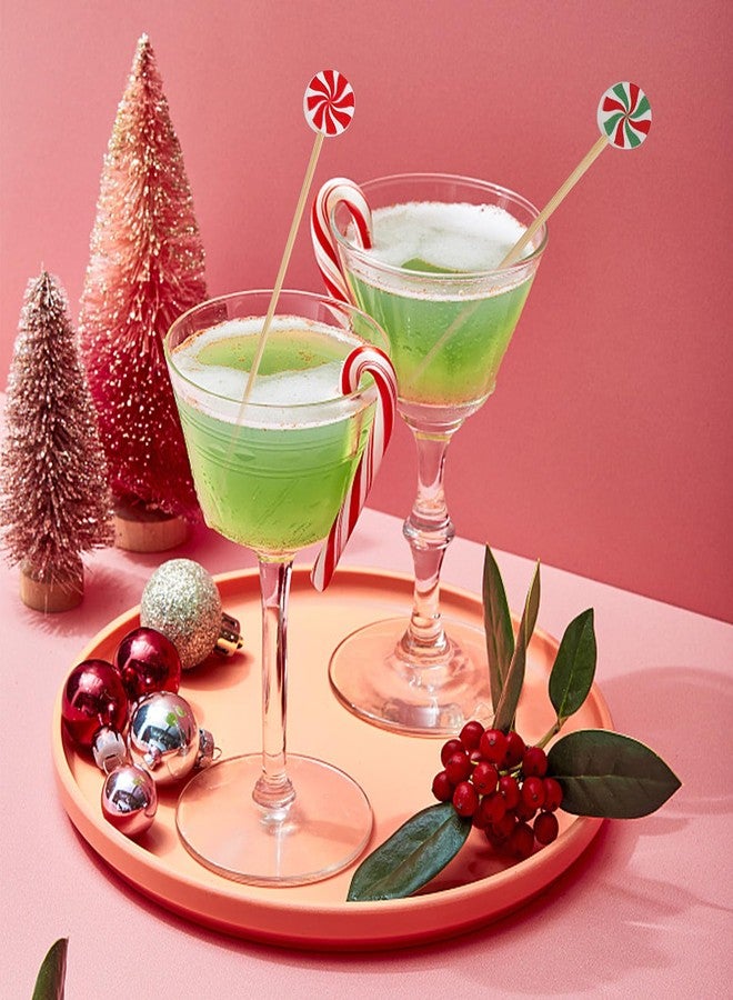 FOIMAS 160pcs Christmas Cocktail Picks,Xmas Peppermint Candy Bamboo Toothpicks Skewer for Appetizers Fruit Food Cake Christmas Party Decoration - Image 5