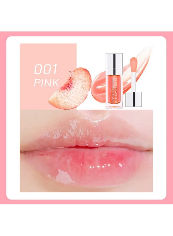 Alisesun Lip Oil Hydrating Tinted Lip Balm Plump Lip Gloss Lip Care Transparent Toot Lip Oil Tinted (001 Pink) - Image 2