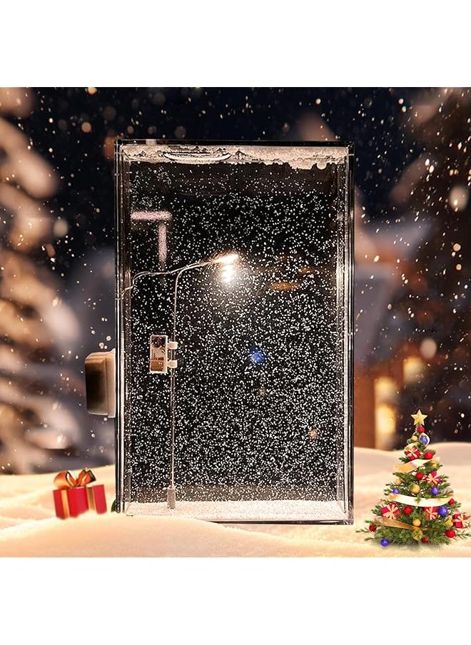 erorex - Street Light Snow Globe Night Light Diy Snow Scene Lamp With Snowflakes Desktop Decor For Birthday And Holiday Make Your Own Snow Lamp Perfect Gift For Girlfriends And Besties - Image 1