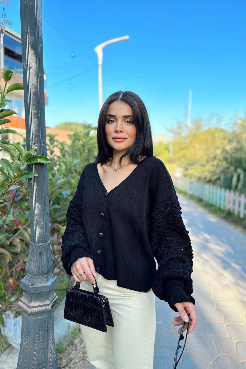 Weshaya Cardigan Women Black - Image 3