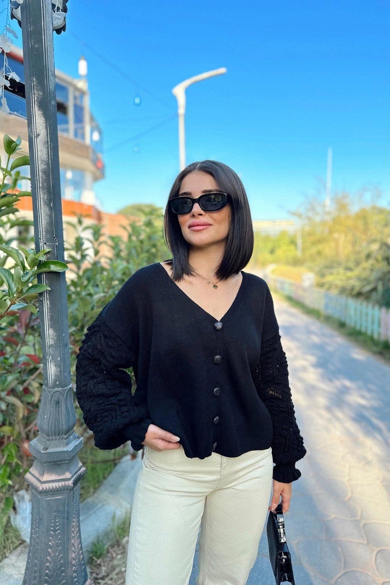 Weshaya Cardigan Women Black - Image 4