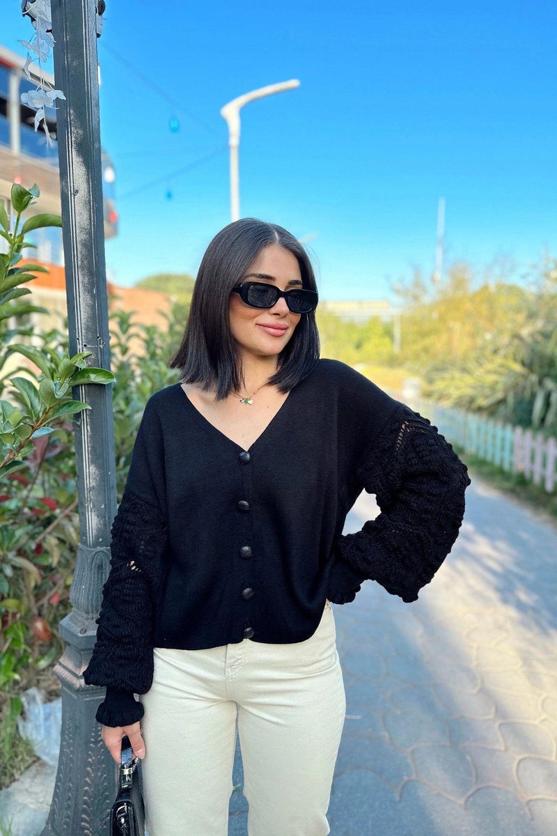 Weshaya Cardigan Women Black - Image 2