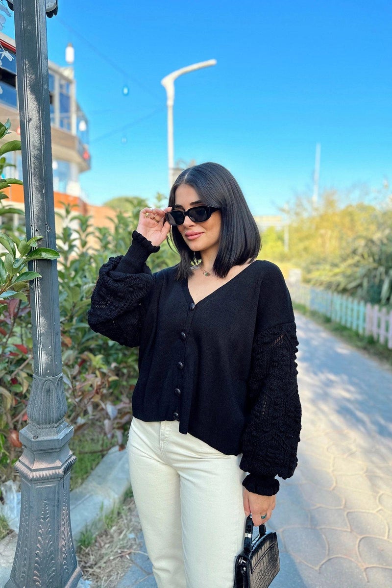 Weshaya Cardigan Women Black - Image 5