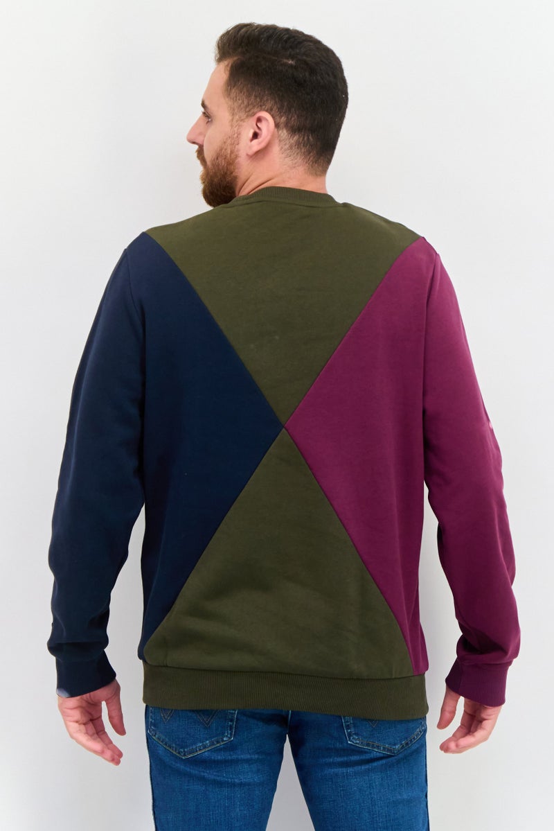 Lyle & Scott سويت شيرتات بأكمام طويلة للرجال بتصميم كرو عنق، زيتوني - Image 3