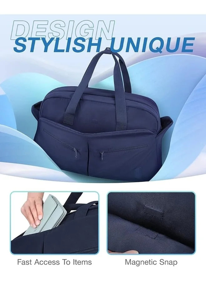 باج سمارت BAGSMART Black Two-Zone Travel Duffel with Separate Toiletry Bag for Women