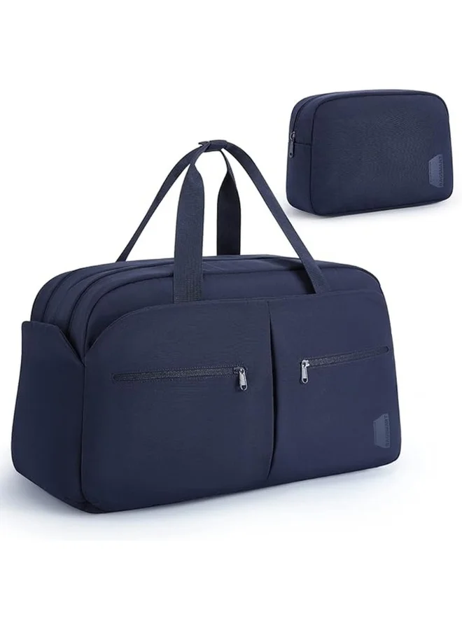 باج سمارت BAGSMART Black Two-Zone Travel Duffel with Separate Toiletry Bag for Women