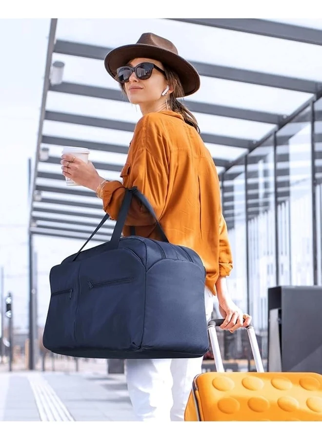 باج سمارت BAGSMART Black Two-Zone Travel Duffel with Separate Toiletry Bag for Women