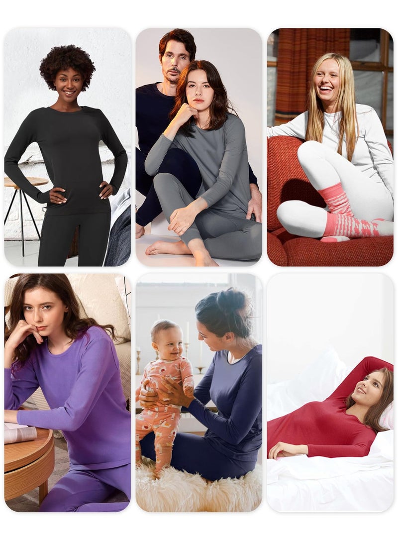 general Thermal Underwear for Women Long Johns with Fleece Lined Base Layer Women Cold Weather Top Bottom - Image 3