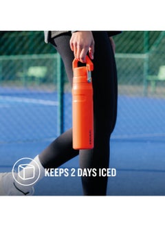 Stanley The Aerolight IceFlow Water Bottle Fast Flow 0.6L - Keeps 10 Hours Cold - Lightweight Insulated Water Bottles - Dishwasher Safe - Leakproof and Fast Flow Lid - BPA Free - Tigerlily  - Image 4