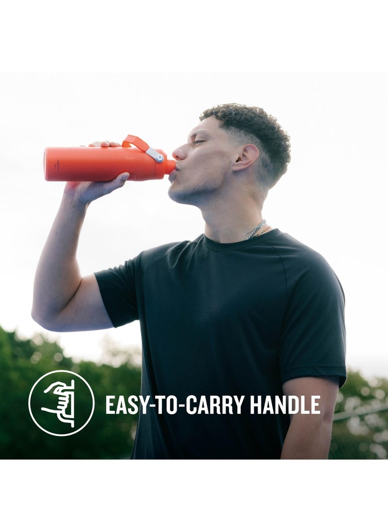 Stanley - The Aerolight IceFlow Water Bottle Fast Flow 0.6L - Keeps 10 Hours Cold - Lightweight Insulated Water Bottles - Dishwasher Safe - Leakproof and Fast Flow Lid - BPA Free - Tigerlily - Image 1