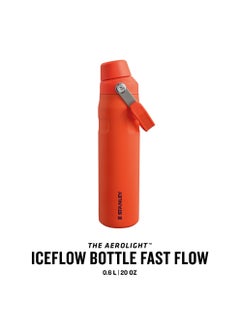 Stanley The Aerolight IceFlow Water Bottle Fast Flow 0.6L - Keeps 10 Hours Cold - Lightweight Insulated Water Bottles - Dishwasher Safe - Leakproof and Fast Flow Lid - BPA Free - Tigerlily  - Image 3