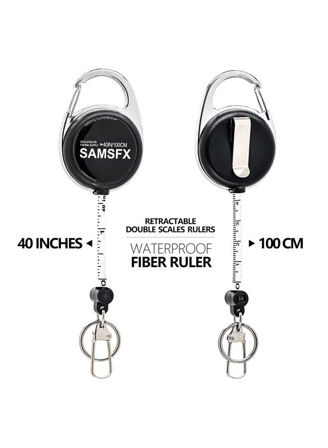 SAMSFX Fly Fishing Zinger Retractor Tether Carabiner Tape Measure Gear and Tools Holder - Image 3