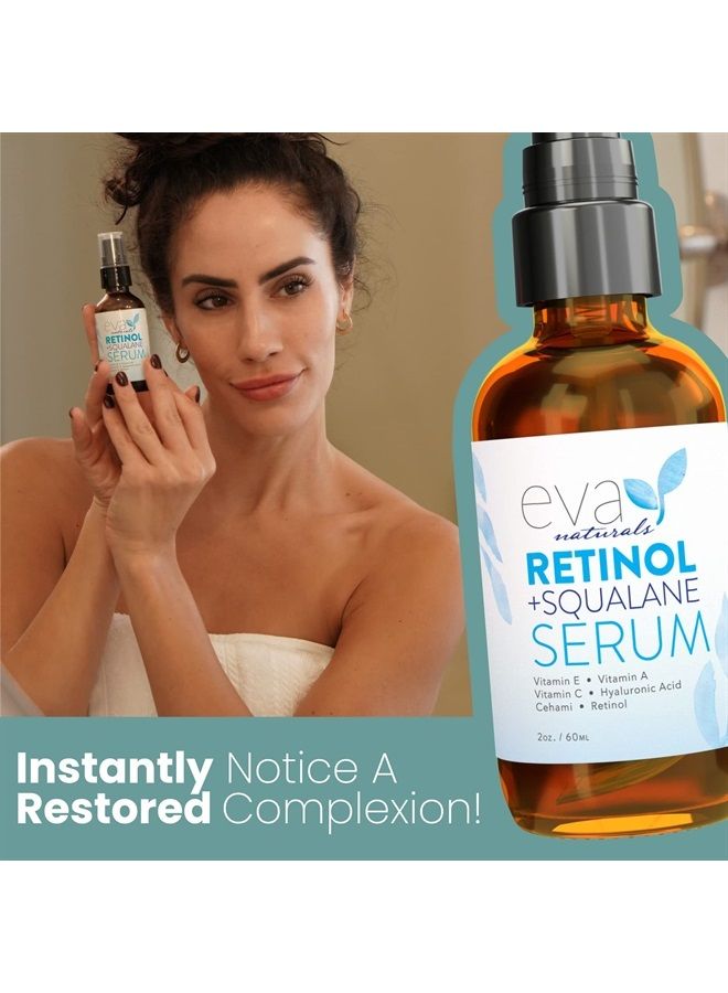 Eva Naturals Retinol Serum with 1% Squalane by Eva Naturals (Double-Sized Bottle) - Best Anti-Aging Serum, Minimizes Wrinkles, Helps Prevent Sun Damage, and Fades Dark Spots - Vitamin A Retinol with Hyaluronic Aci - Image 5