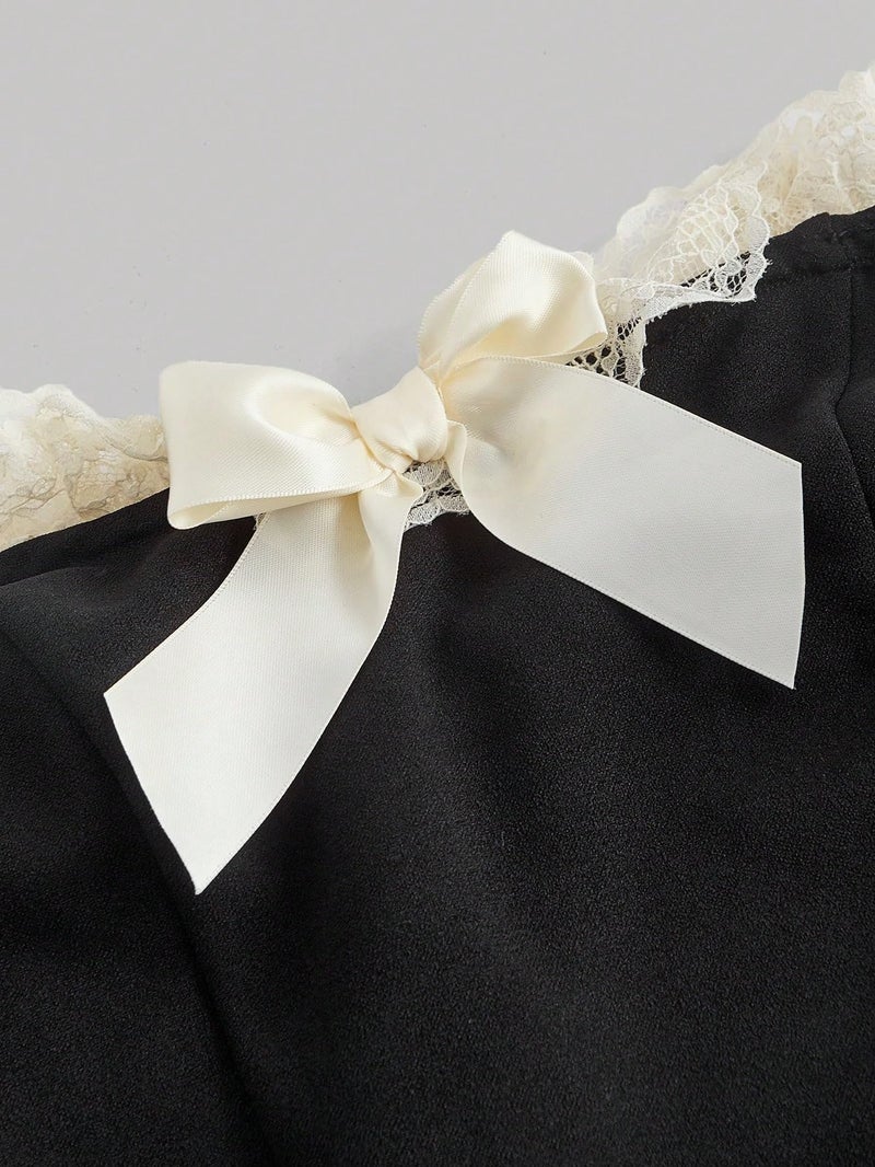 BEAUDRM Women's Y2K Strapless Mini Dress Pleated Party Rave Club Dance Dresses Cute Bow Sleeveless Going Out Date Sundress Black Small - Image 4