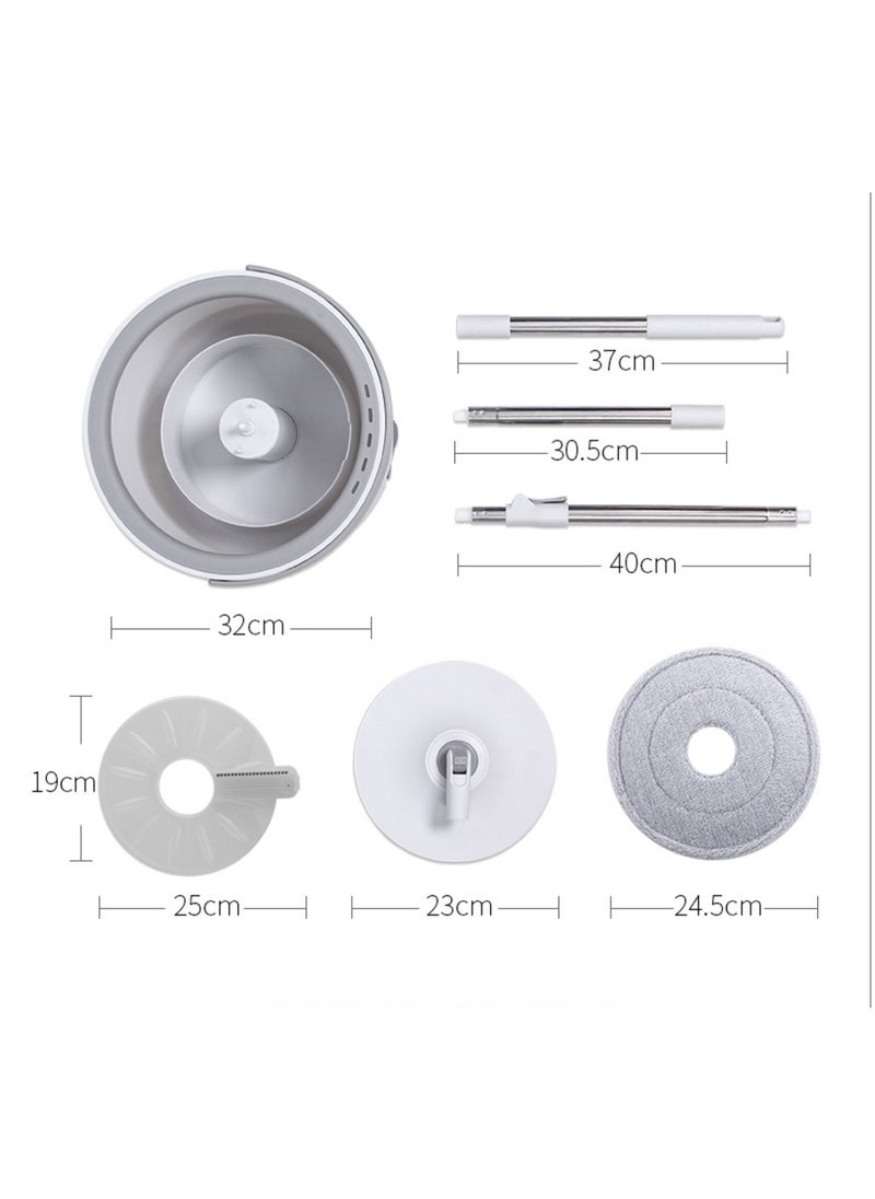 Spin Mop with 2 Reusable Microfibre Pads, Stainless Steel Handle, Cleaning Bucket - pzsku/ZAA64A7A90CA356166635Z/45/_/1737351701/209b263b-fa3c-4d03-93ac-0b1ff7c0a1f2