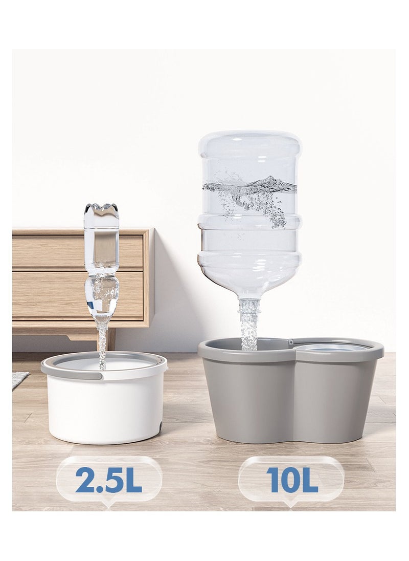 dreamons link Spin Mop with 2 Reusable Microfibre Pads, Stainless Steel Handle, Cleaning Bucket  - Image 5