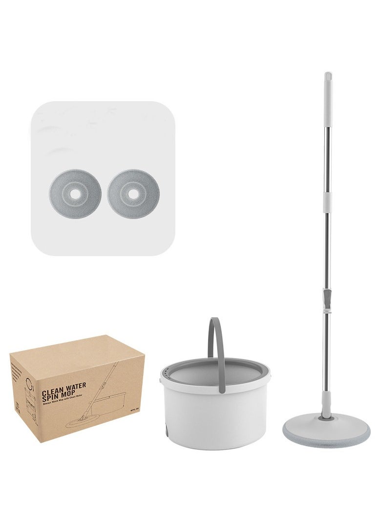 dreamons link Spin Mop with 2 Reusable Microfibre Pads, Stainless Steel Handle, Cleaning Bucket  - Image 3
