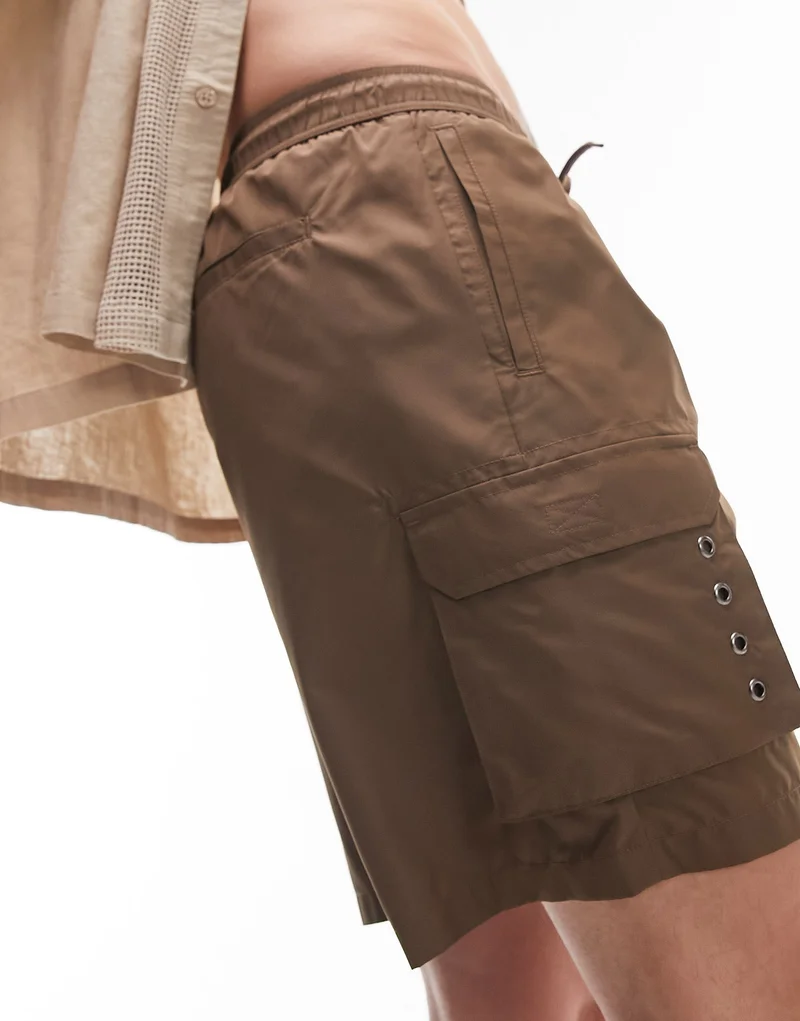 TOPMAN Skinny Cargo Swim Shorts