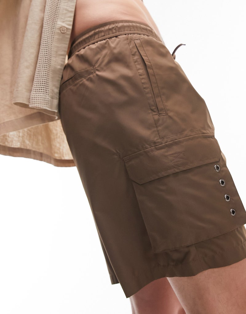 TOPMAN Skinny Cargo Swim Shorts - Image 3
