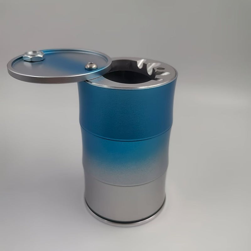 Two Tone Gradient Blue Gray Car Essential Vehicle Mounted Ashtray High End Anti Dust Flame Retardant - Image 5