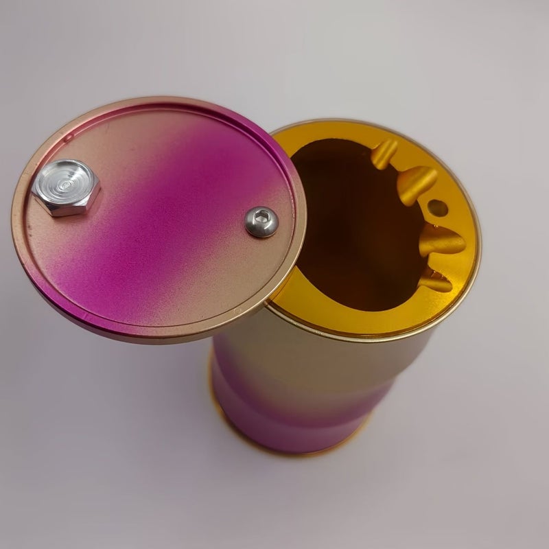 Two Tone Gradient Blue Gray Car Essential Vehicle Mounted Ashtray High End Anti Dust Flame Retardant - Image 3