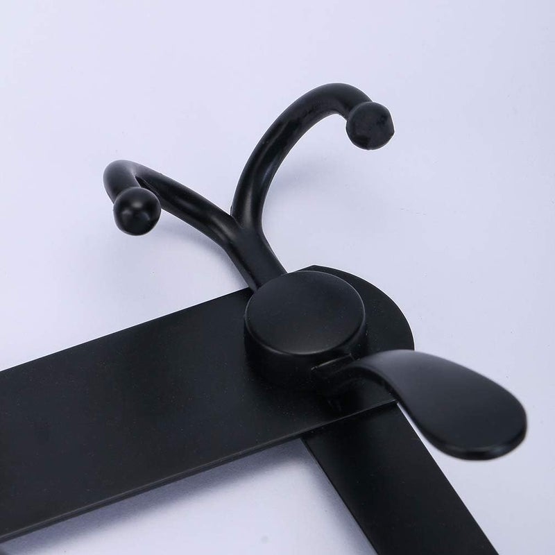 Encozy Over The Door Hooks,Coat Rack for Hanging Clothes Hat Towel (Heavy Duty Black 2pcs) - Image 2