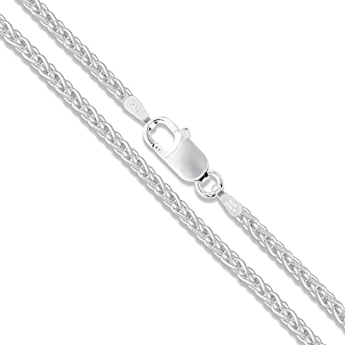 Sac Silver Sterling Silver Wheat Chain 1.5mm Solid 925 Italy New Foxtail Spiga Necklace 16" - Image 1